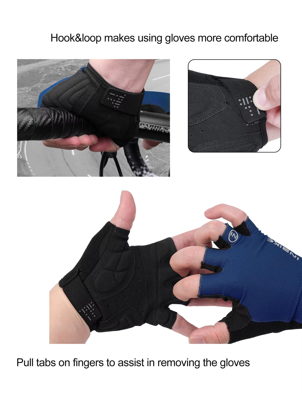 Half Finger Cycling Gloves Summer Bicycle Gloves Shock-Absorption Breathable Mountain Bike MTB Gloves Cycling Accessories