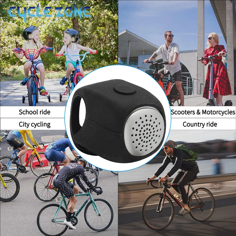 Electric Bicycle Bike Horn 3 Sound Modes Motorcycle Cycling Warning Bell Loud Handlebar Horn for MTB Road Cycling Safe Riding