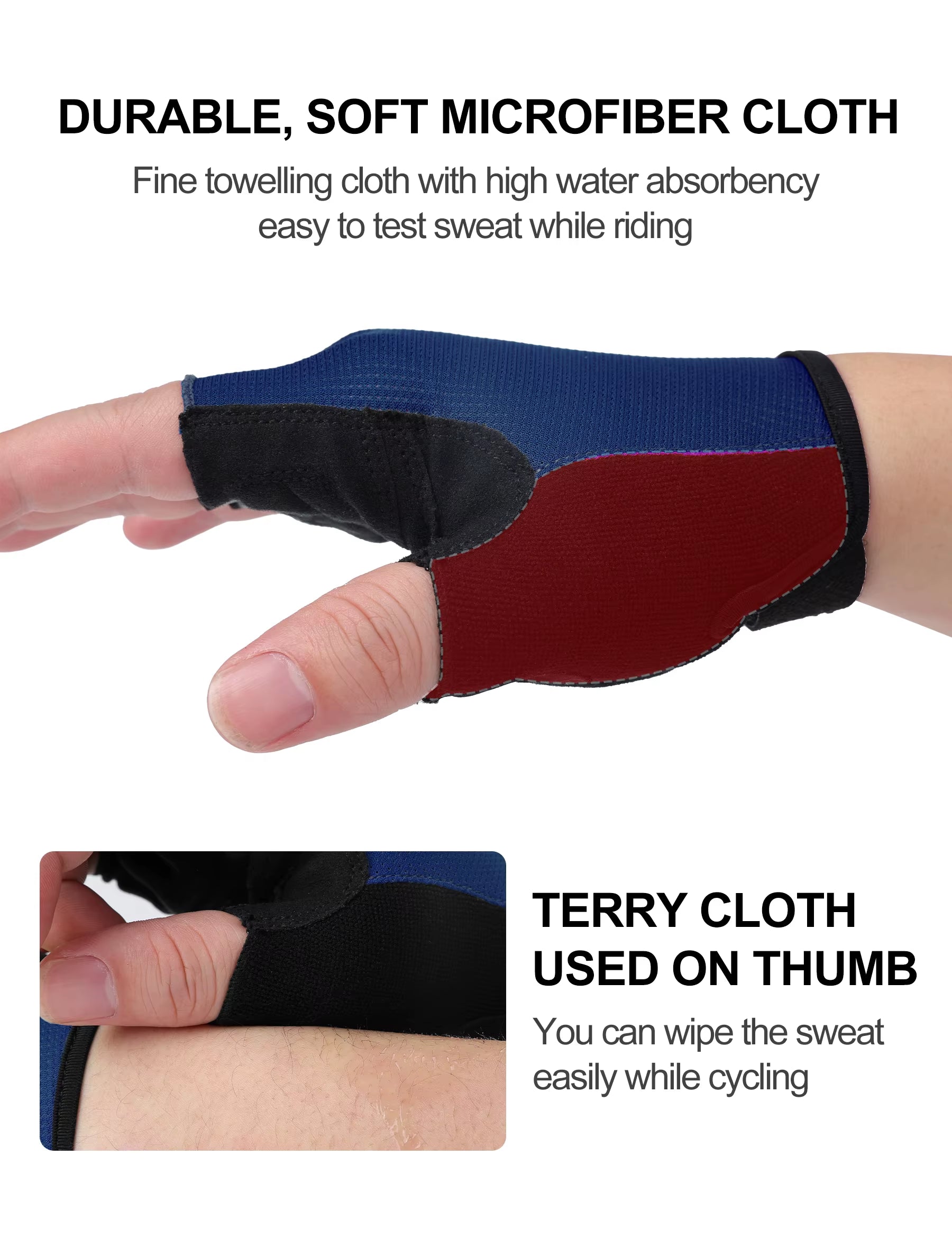 Half Finger Cycling Gloves Summer Bicycle Gloves Shock-Absorption Breathable Mountain Bike MTB Gloves Cycling Accessories