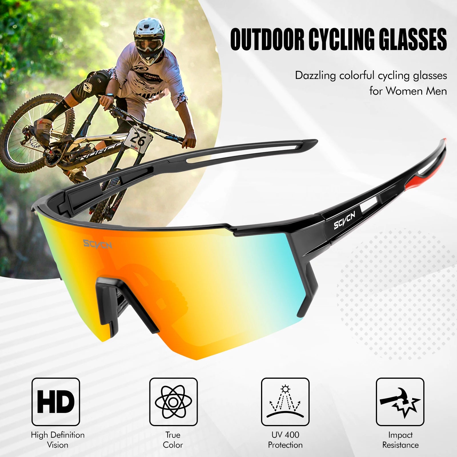 New Outdoor Cycling Sunglasses Men MTB Bike Glasses Sports Hiking Mountain Climbing Women Bicycle Cycling UV400 Goggles