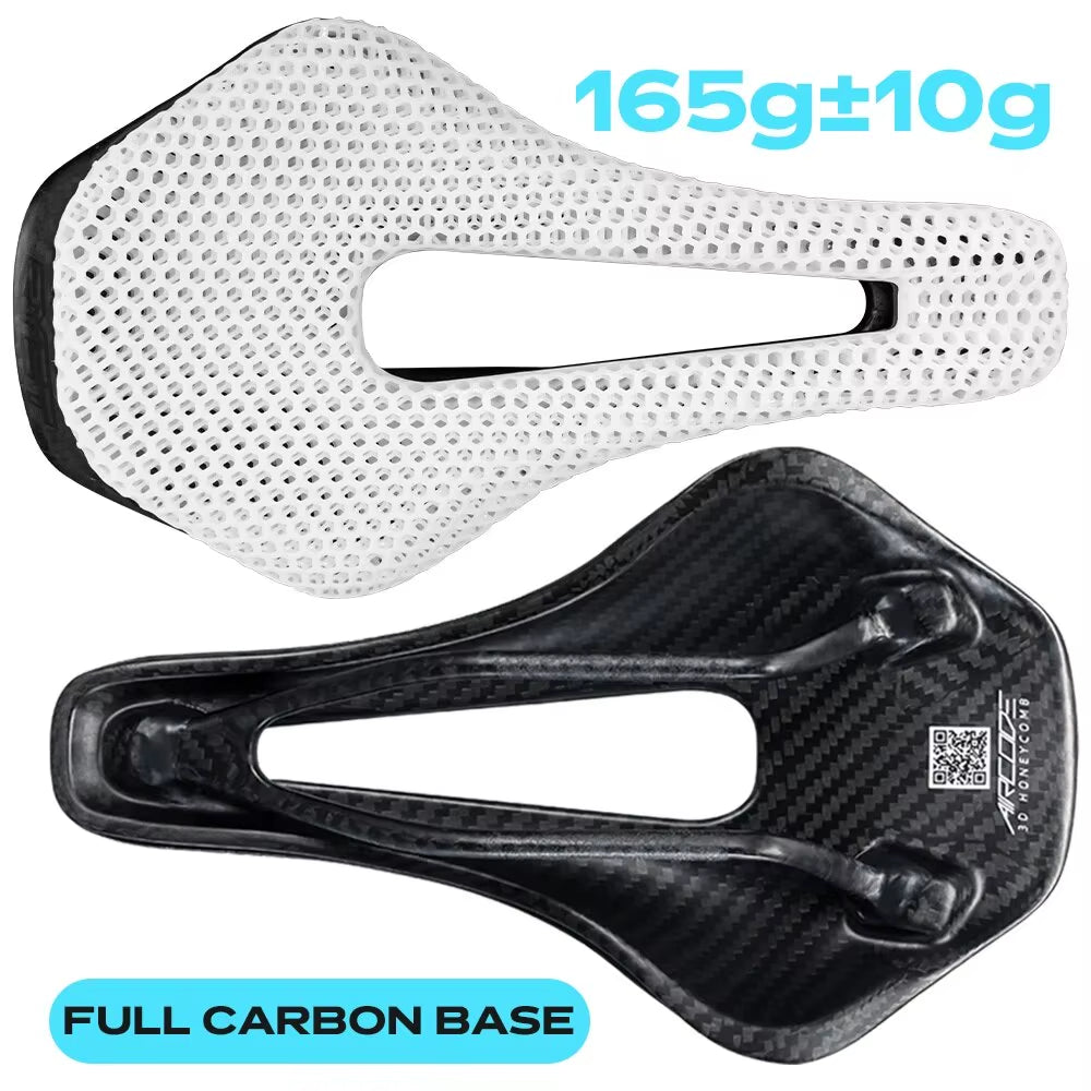 3D Printed Bike Saddle Ultralight Carbon Fiber Hollow Comfortable Breathable MTB Gravel Road Bicycle Cycling Seating Parts