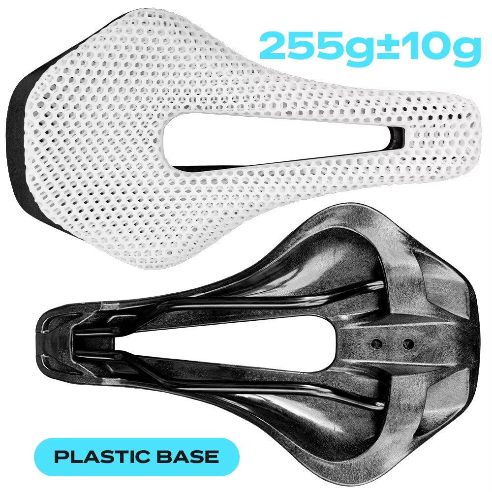 3D Printed Bike Saddle Ultralight Carbon Fiber Hollow Comfortable Breathable MTB Gravel Road Bicycle Cycling Seating Parts
