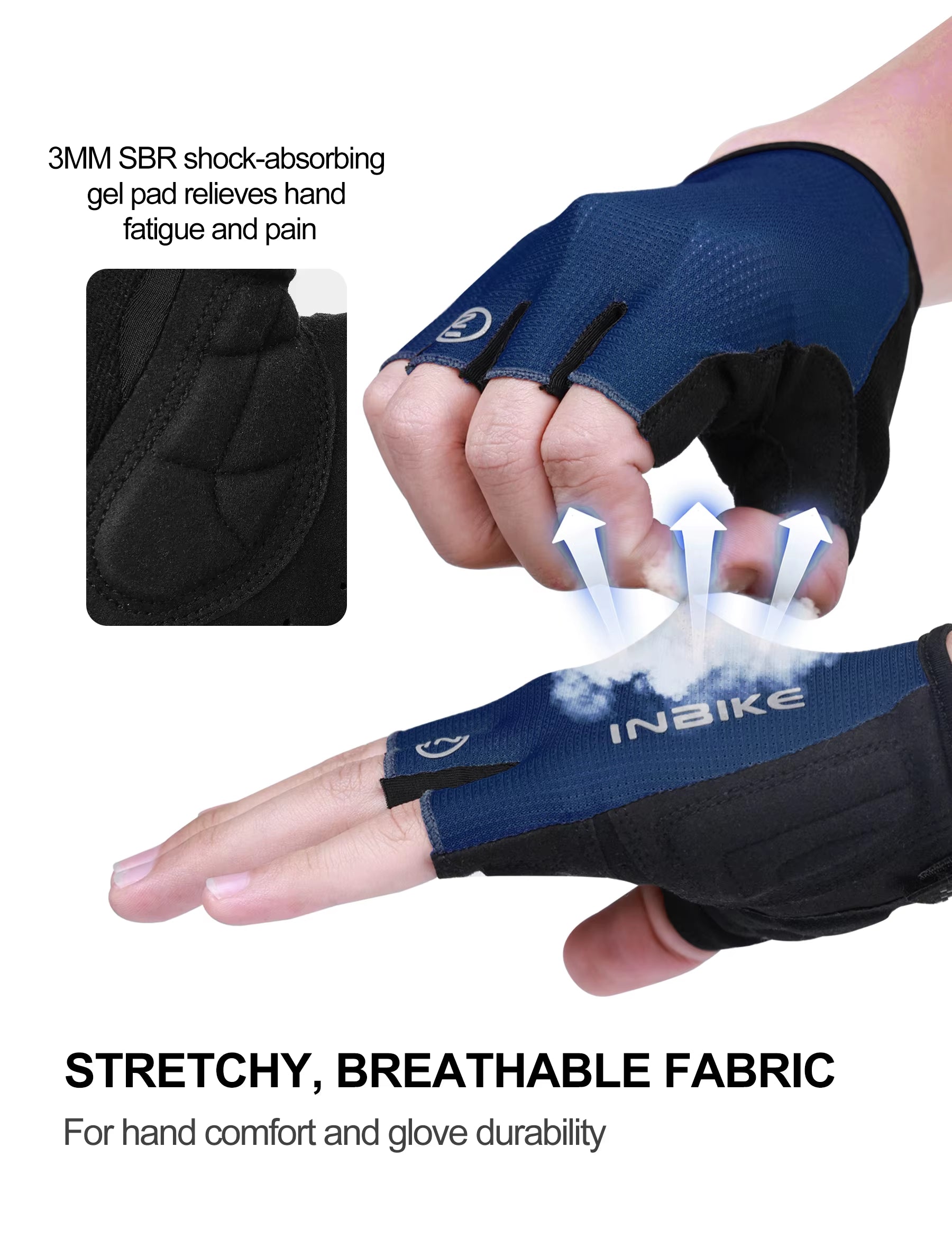 Half Finger Cycling Gloves Summer Bicycle Gloves Shock-Absorption Breathable Mountain Bike MTB Gloves Cycling Accessories