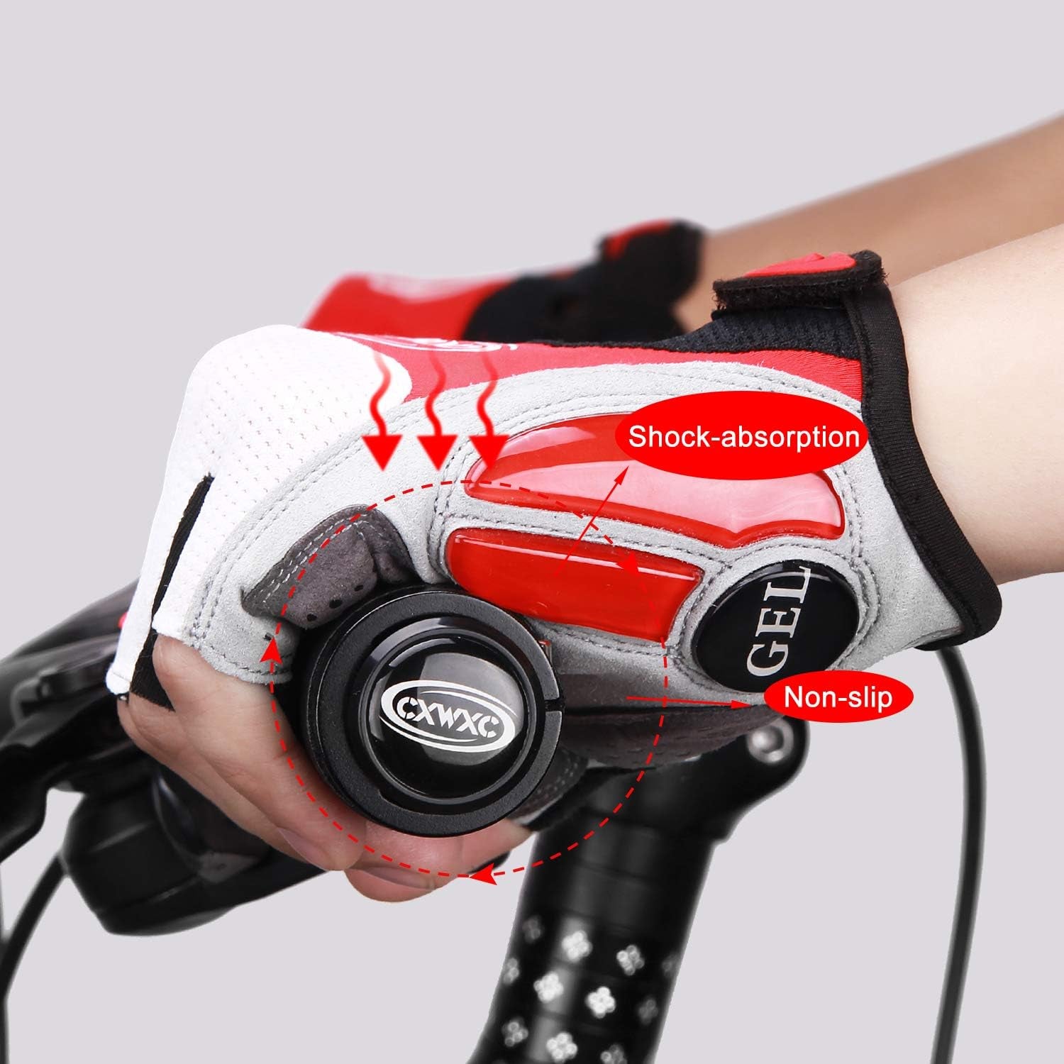 Cycling Gloves for Men Women - Breathable Gel Road Mountain Bike Riding Gloves - Anti-Slip Bike Glove for Fitness Cycling Training Outdoor Sports